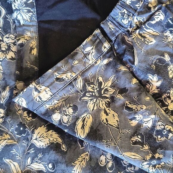 GAP Blue Mixed Tiered Floral Boho Cotton Midi Skirt Size Large Petite - Picture 9 of 14